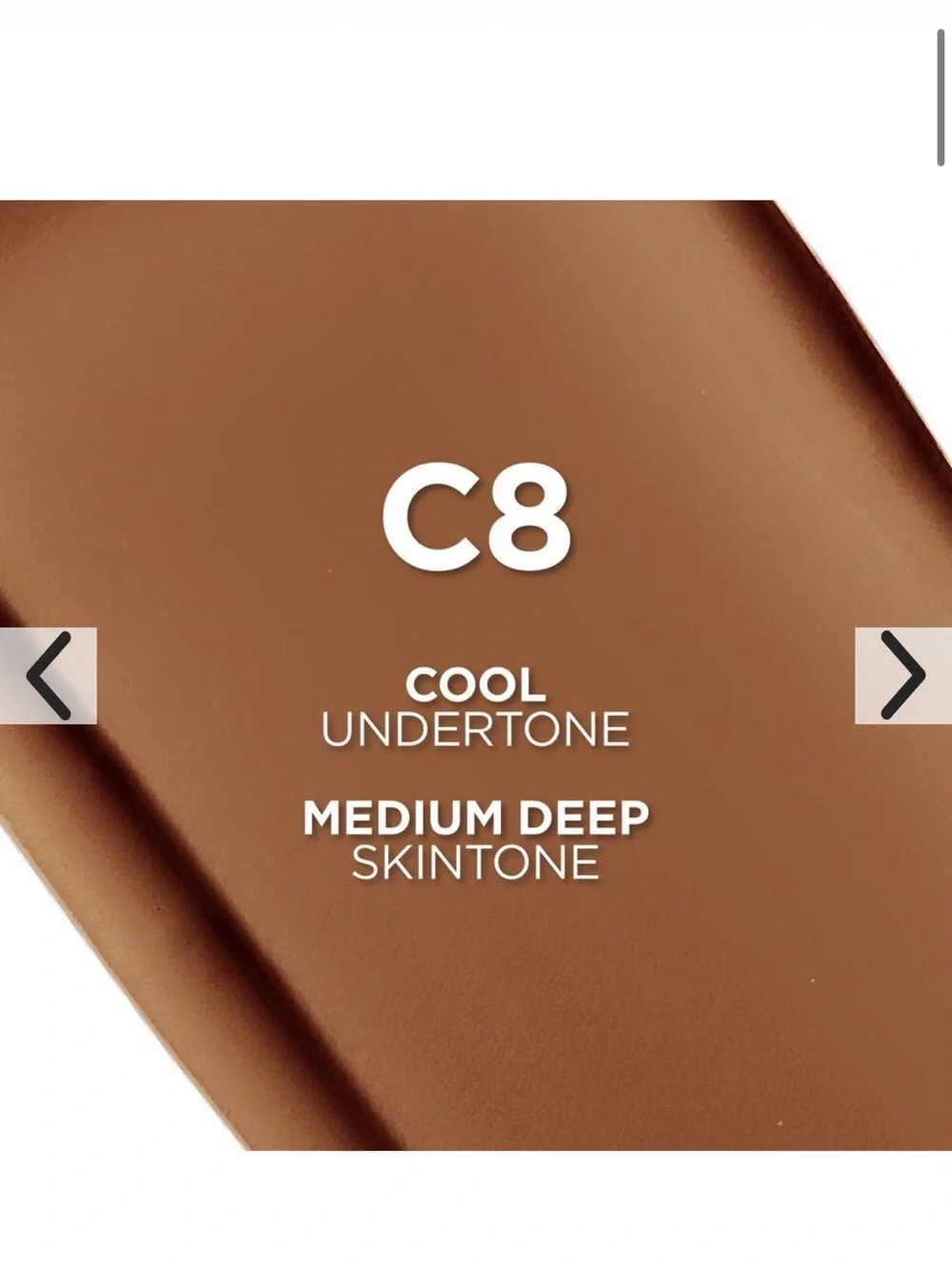 L'Oreal True Match Liquid Foundation C8 Cool Medium Deep - Warm Brown Shade